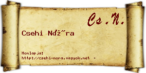 Csehi Nóra névjegykártya