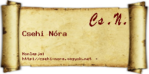 Csehi Nóra névjegykártya
