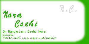 nora csehi business card
