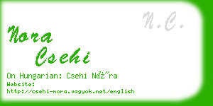 nora csehi business card